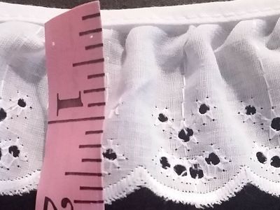 8 YDS WHITE EYELET LACE