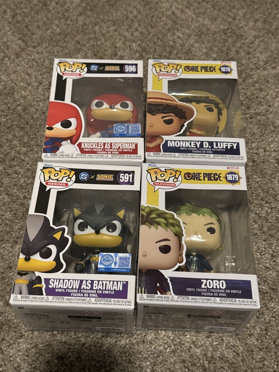 Funko Pop Vinyl Figures Lot - Sonic & One Piece