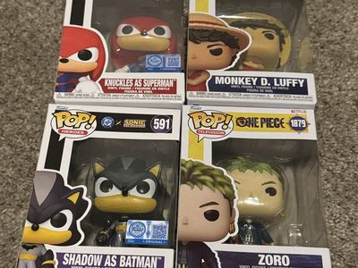 Funko Pop Vinyl Figures Lot - Sonic & One Piece