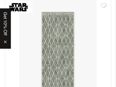 New! Ruggable Star Wars Flatwoven Runner rug 2.5’ x 7’