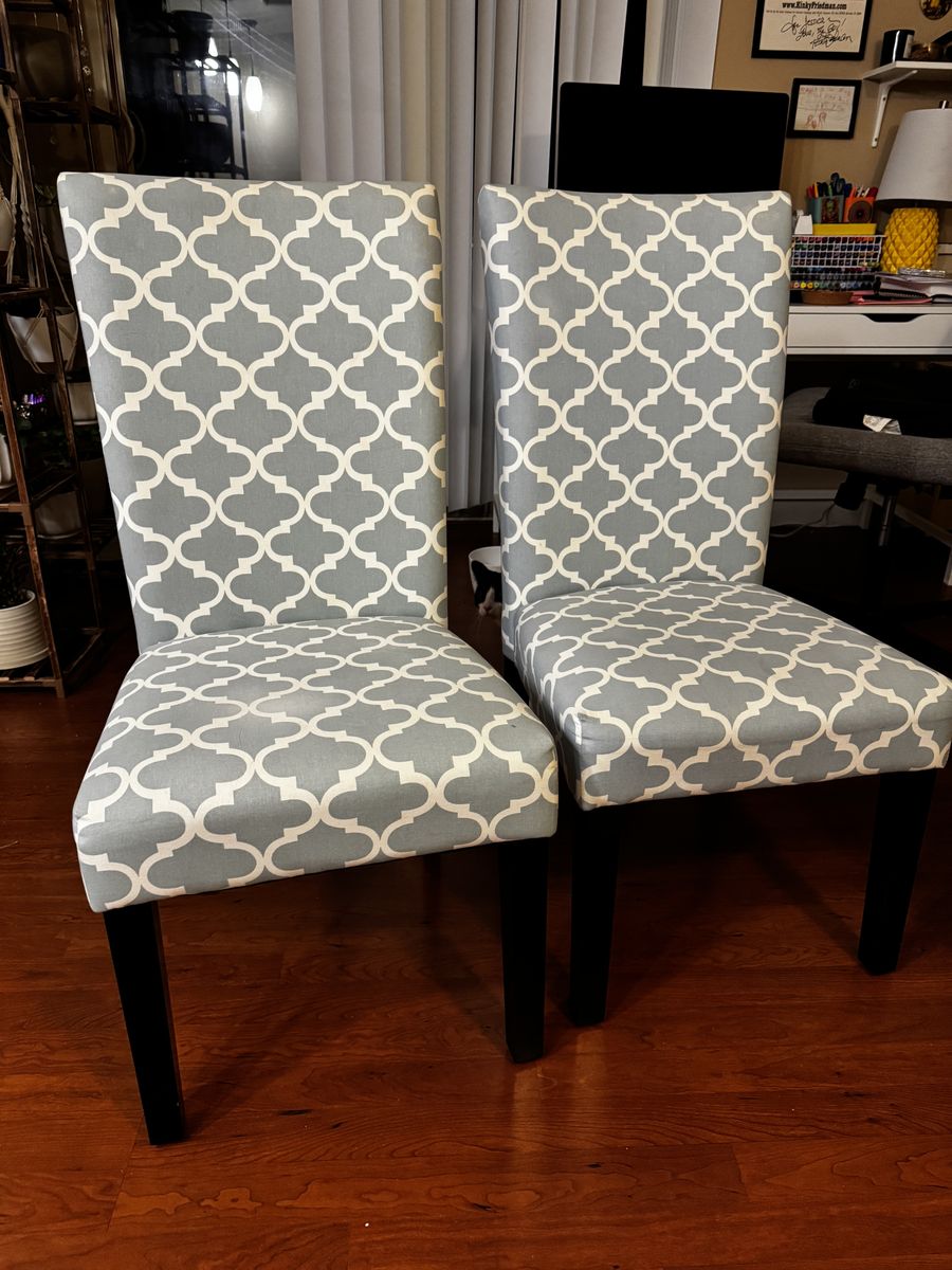 Set Of 2 Parsons Style Dining Chairs