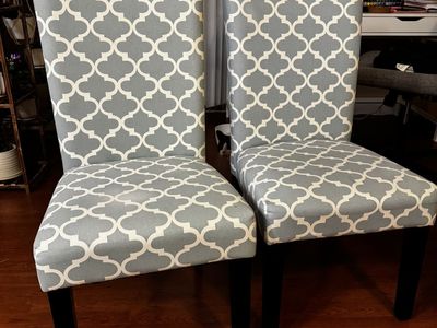 Set Of 2 Parsons Style Dining Chairs
