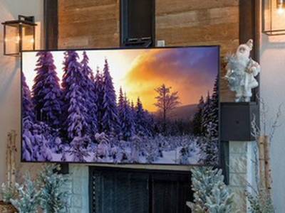 MantelMount MM860 Motorized Drop Down and Swivel TV Mount for 65"-100"