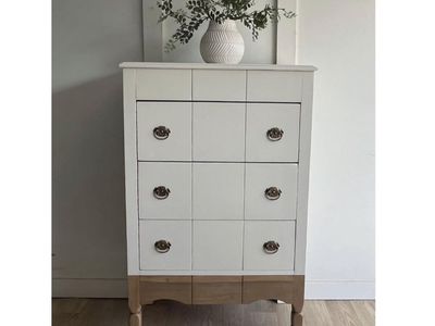 3 Drawer Antique Spindle Leg Dresser