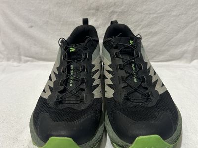 Salomon men’s size 11 Sense Ride 5 black mesh trail shoes in lightly used condition.