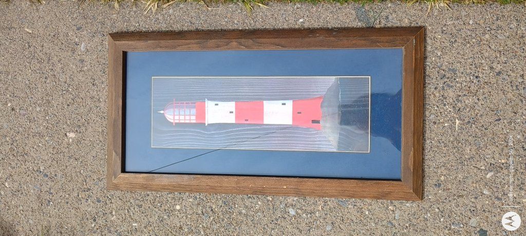 framed lighthouse print