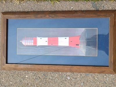 framed lighthouse print