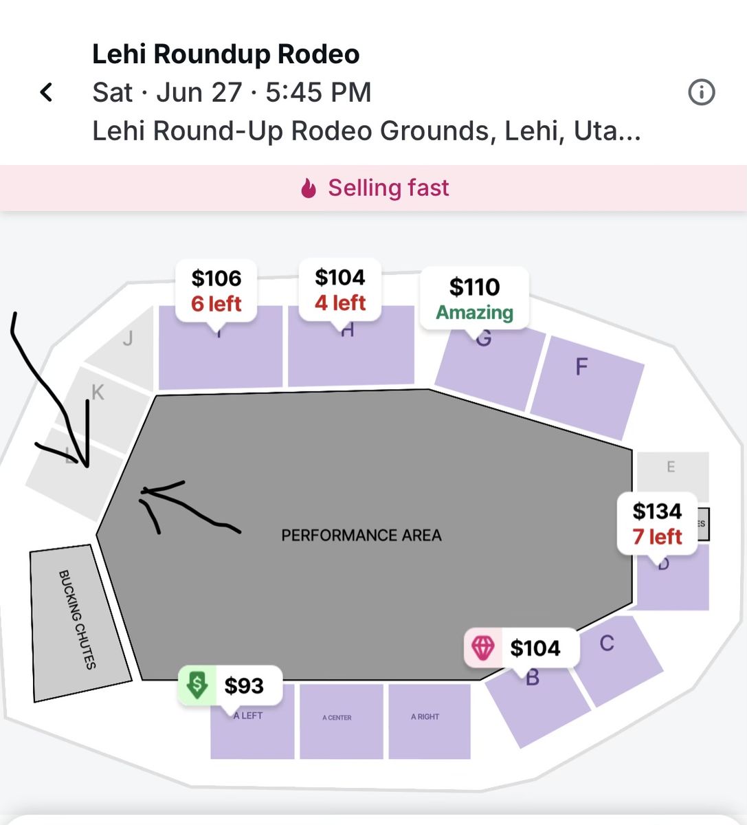 Lehi RoundUp Rodeo Sat June 27th 4 tickets.