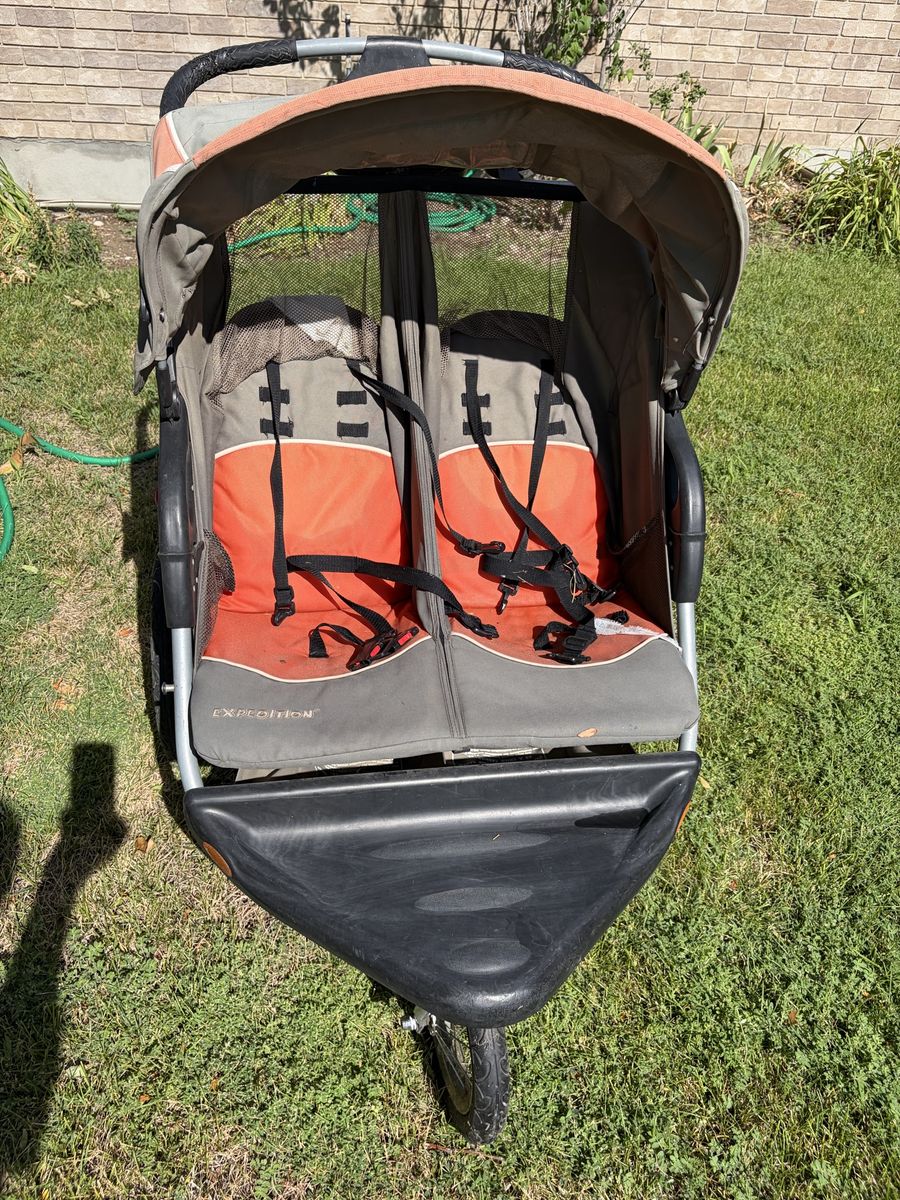 Baby Trend Expedition Double Jogging Stroller - Orange and Gray