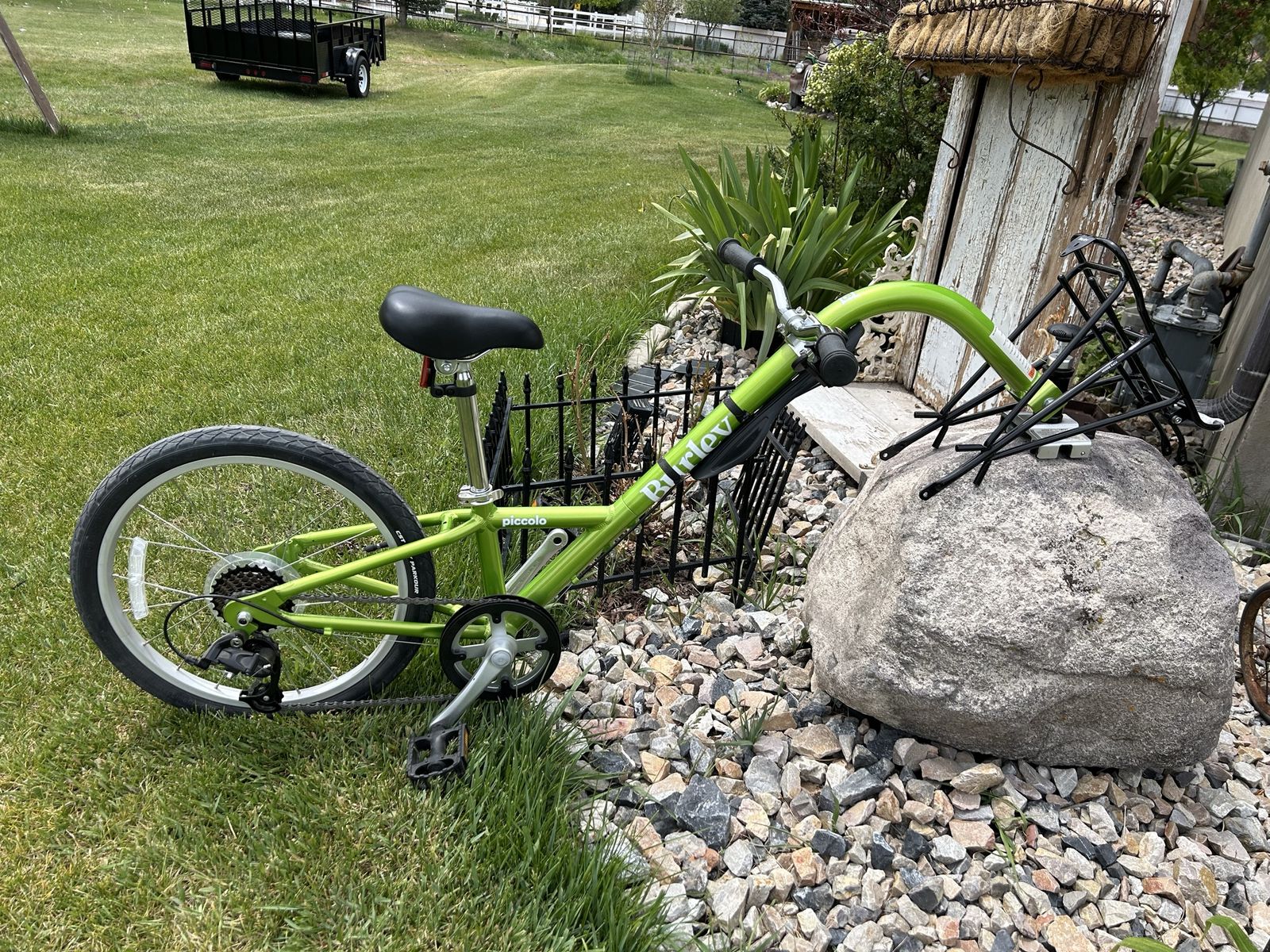 Burley Piccolo Trailer Bike - Green, Child Bike Attachment, Excellent Condition