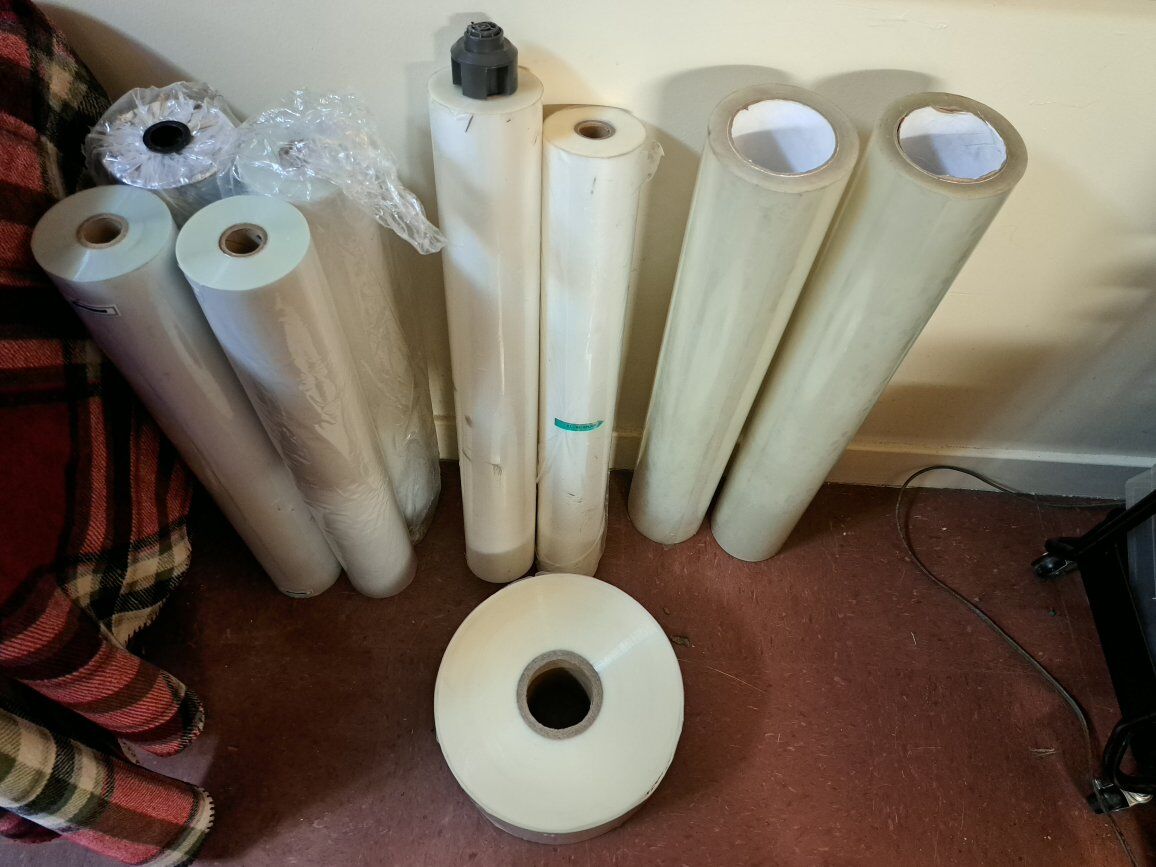 Multiple Large Rolls of Plastic Film / Lamination