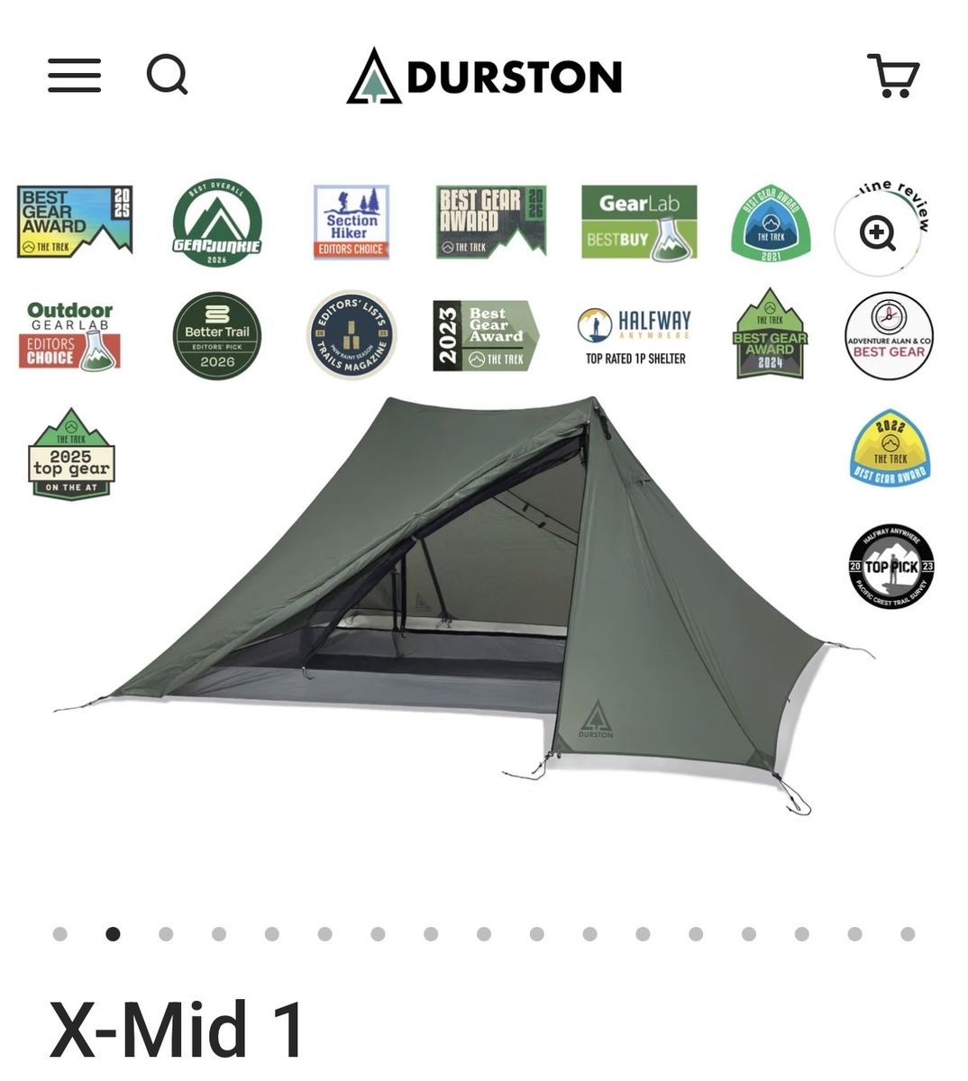 Durston x-mid 1 ultralight backpacking tent