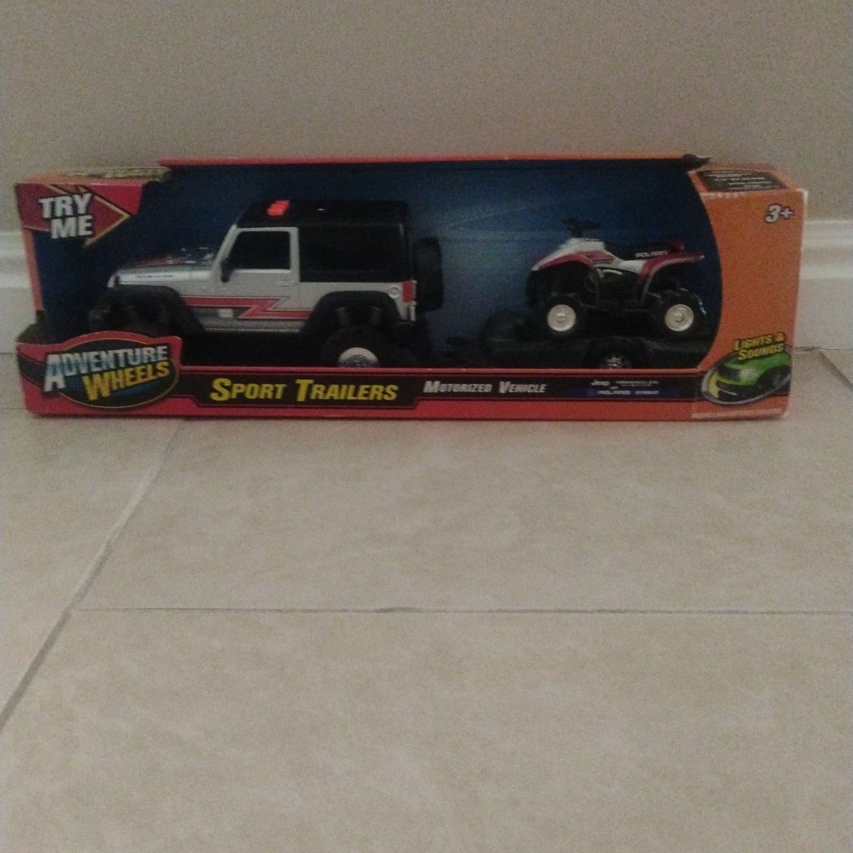 Adventure wheels toy jeep w toy Trailer and 4wheel