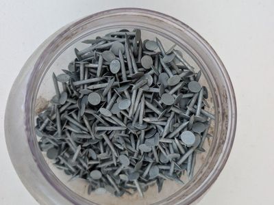 Used Roofing Nails, ~4.5 lbs in Jar - Construction Fasteners