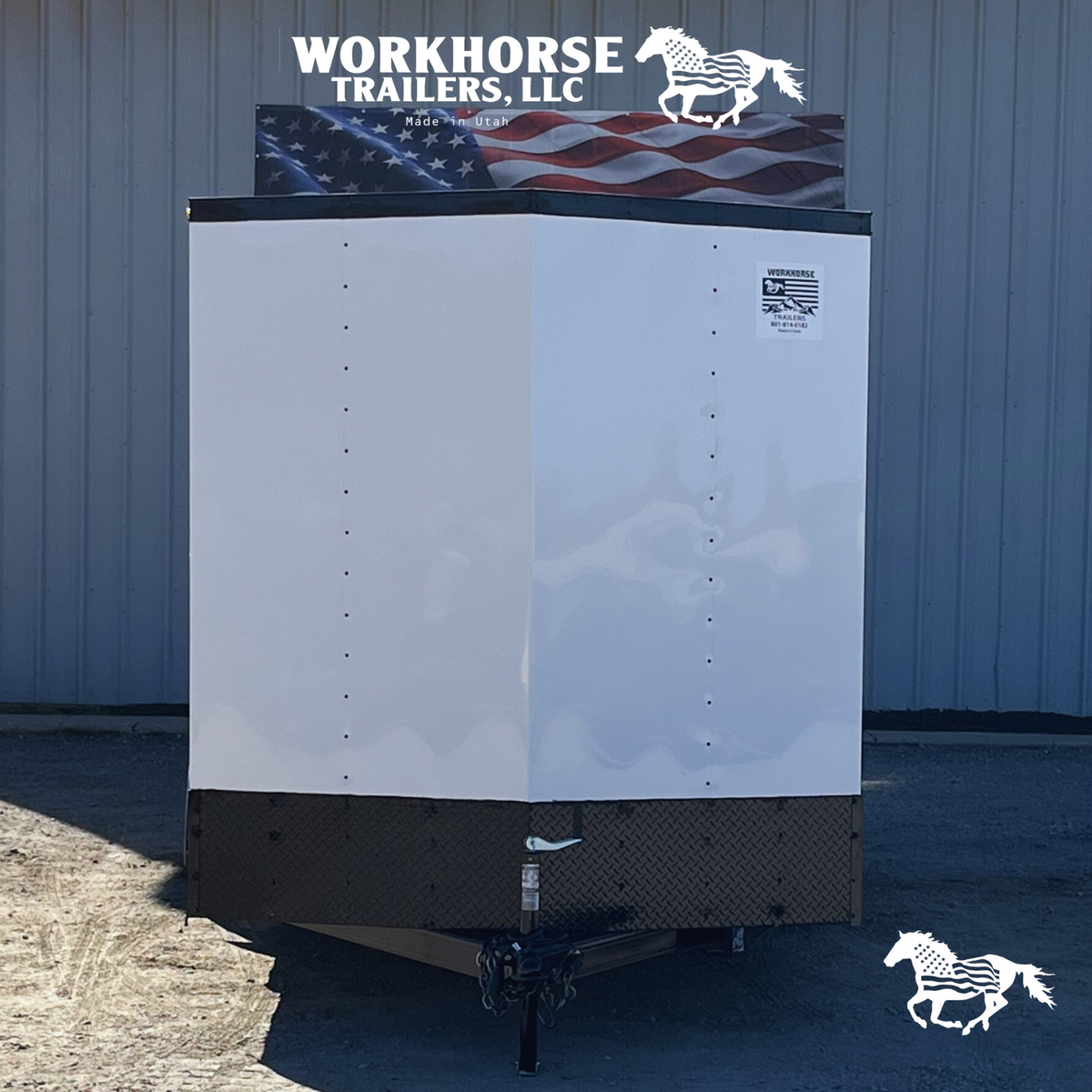 7x14 Workhorse 2026 Tandem Axle Enclosed Cargo Trailer *SPARE TIRE INCLUDED*