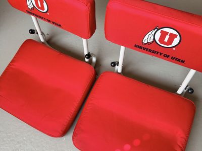 A Pair of University of Utah Utes Hardback Folding Stadium Seats