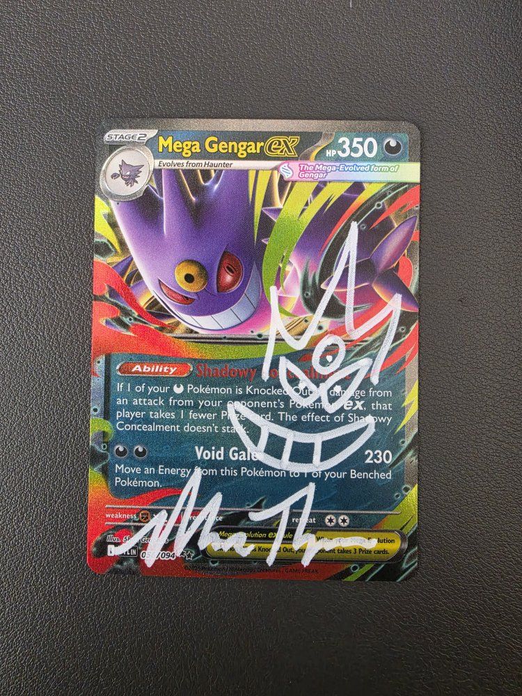 Pokemon Mega Gengar EX Voice Actor Marc Thompson Autographed - JSA Authenticated