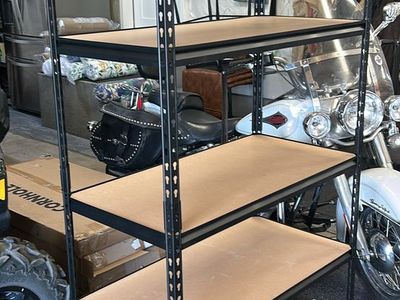 Heavy-Duty 5-Tier Metal Storage Shelving Unit for Garage or Workshop Organization
