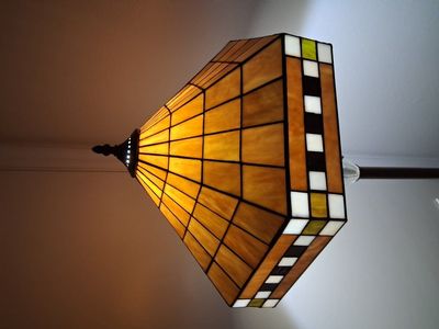 5 Foot Tall Stained Glass Lamp