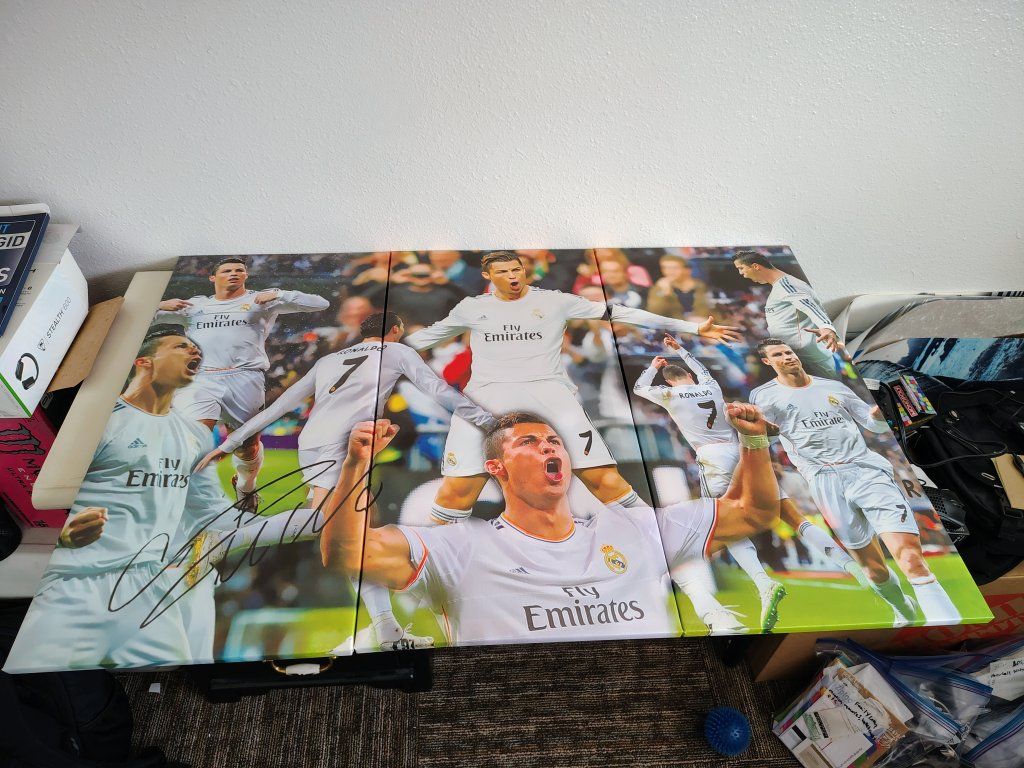 Cristiano Ronaldo 3 piece canvas print