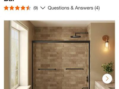 New in box Black double sliding tub doors