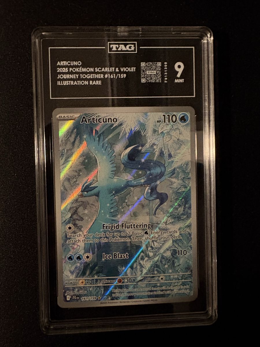 2025 Pokemon Scarlet & Violet Journey Together Articuno #161/159 Illustration Rare TAG Graded 9 MINT