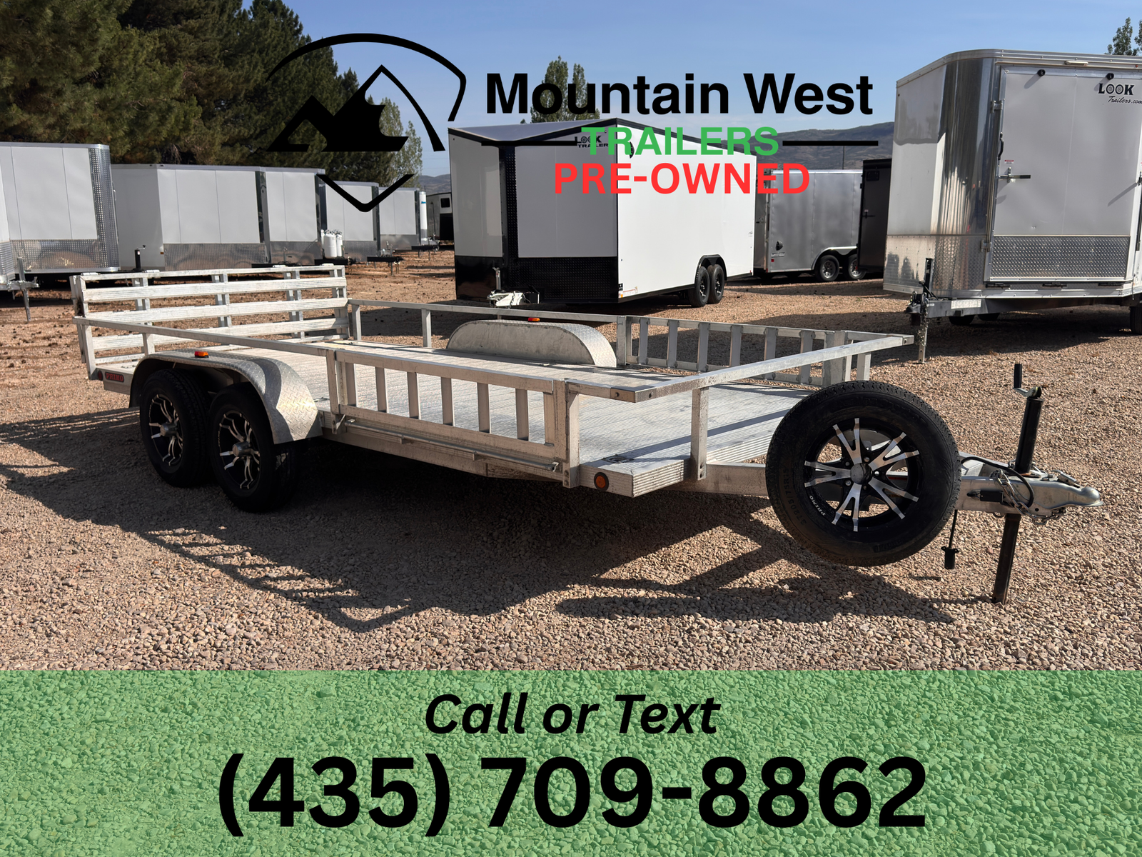 2023 USED Primo 7X16 Tandem Aluminum Utility Trailer