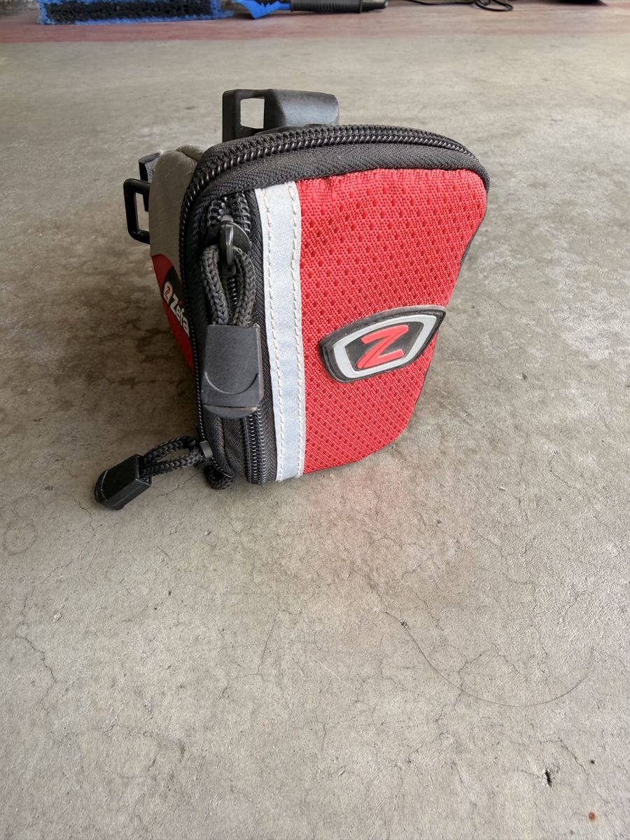 Zefal Z Light Bicycle Saddle Bag - Red/Gray, Compact Cycling Under Seat Pack