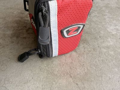 Zefal Z Light Bicycle Saddle Bag - Red/Gray, Compact Cycling Under Seat Pack