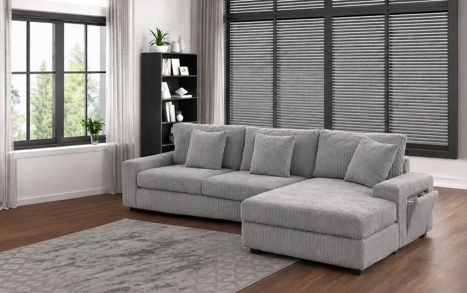LABOR DAY SALE — BAZOKA LIGHT GREY SECTIONAL — ONLY $999!
