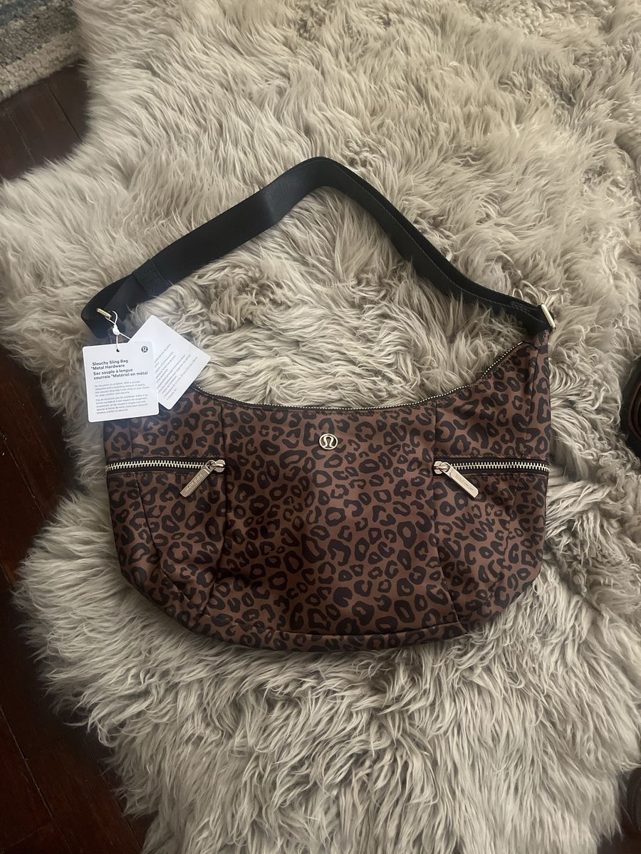 Lululemon Everywhere Slouchy Sling Bag Leopard Print Crossbody NWT