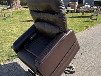 Leather Lift and Tilt Chair with Remote