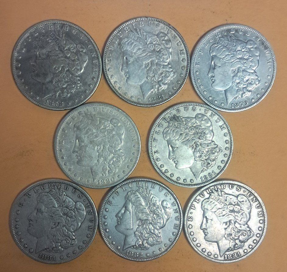 Morgan Silver Dollars 1800s