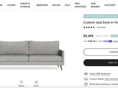 Inside Weather Issa Sofa – Fog (Excellent Condition)