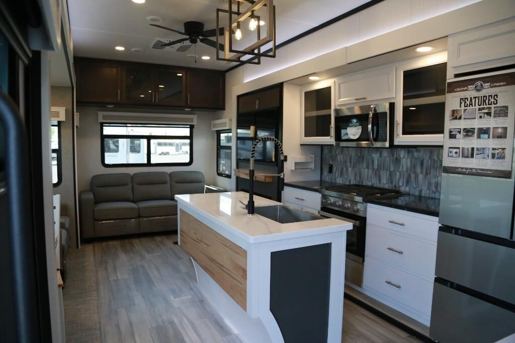 New 2024 Forest River RV Cedar Creek Luxury 5th Wheel with Rear Living Layout / 360RL