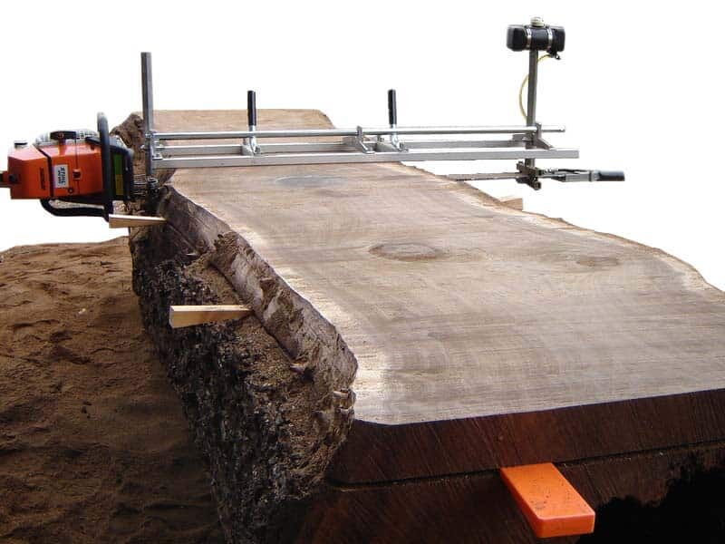 Sawyer with portable Chainsaw Sawmill 16"-72" Wide 20 ft long capacity