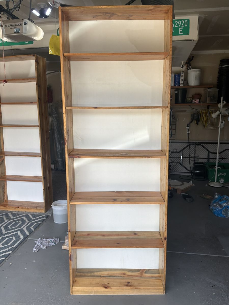 7’ Wood Bookcases