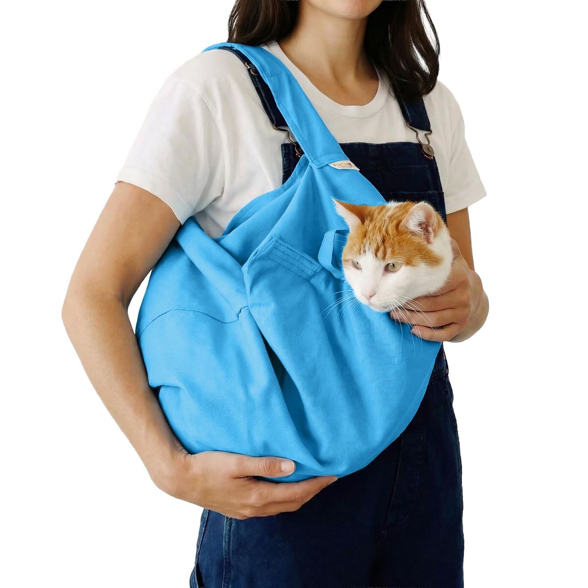 Cat-in-the-Bag Cozy Comfort Carrier - Extra Large Light Blue Cat Carrier Soft and Pet Carrier Administration, Grooming, Vet Visi