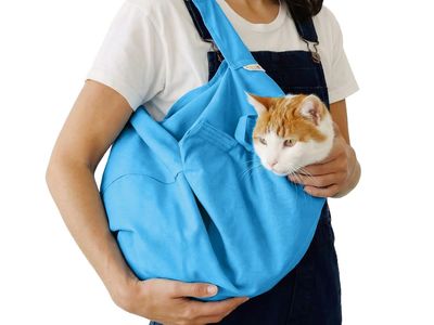 Cat-in-the-Bag Cozy Comfort Carrier - Extra Large Light Blue Cat Carrier Soft and Pet Carrier Administration, Grooming, Vet Visi