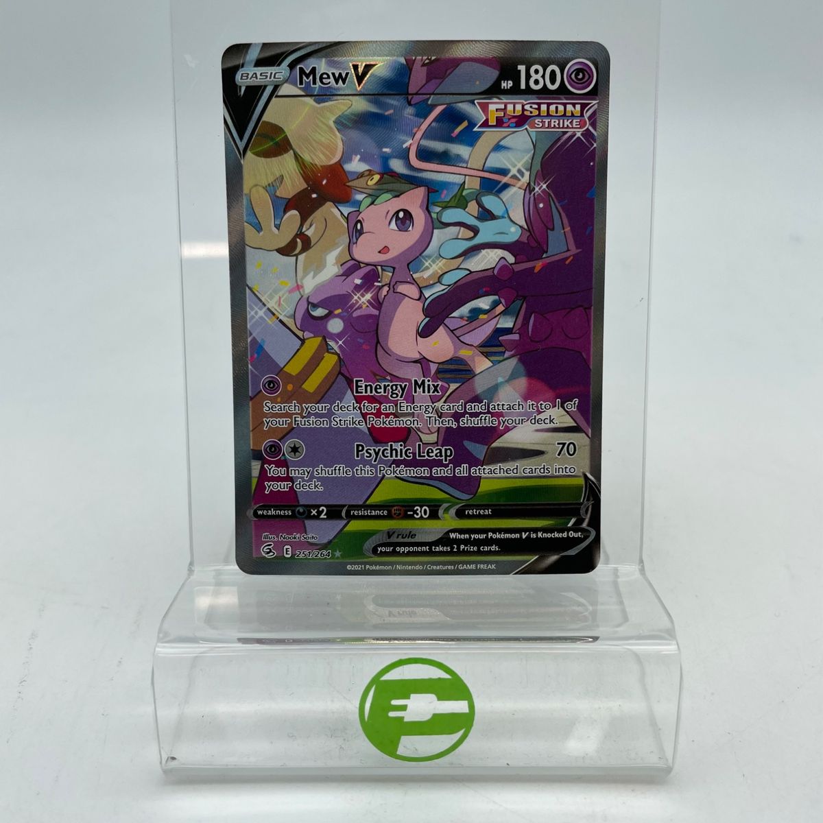 Pokémon TCG Fusion Strike Mew V 251/264 Holo Textured English