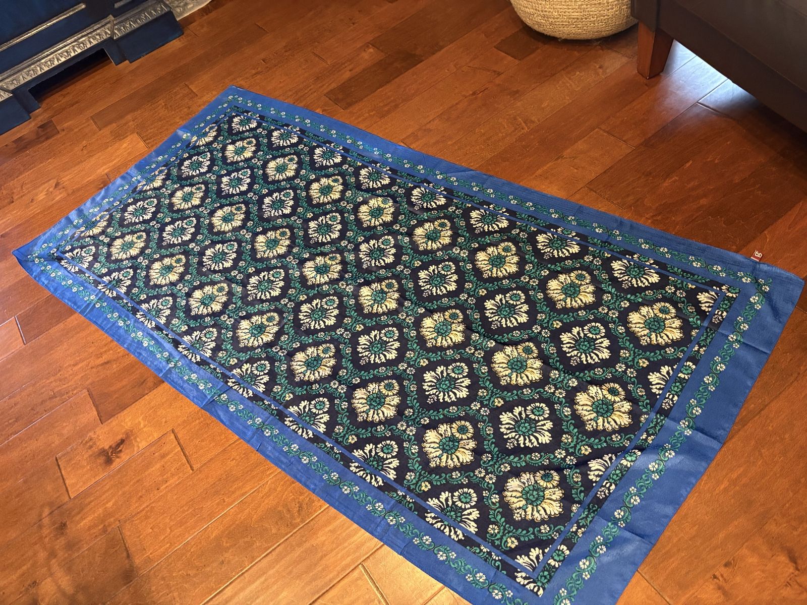 New Large Silky Dark Blue Scarf