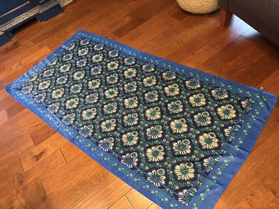 New Large Silky Dark Blue Scarf