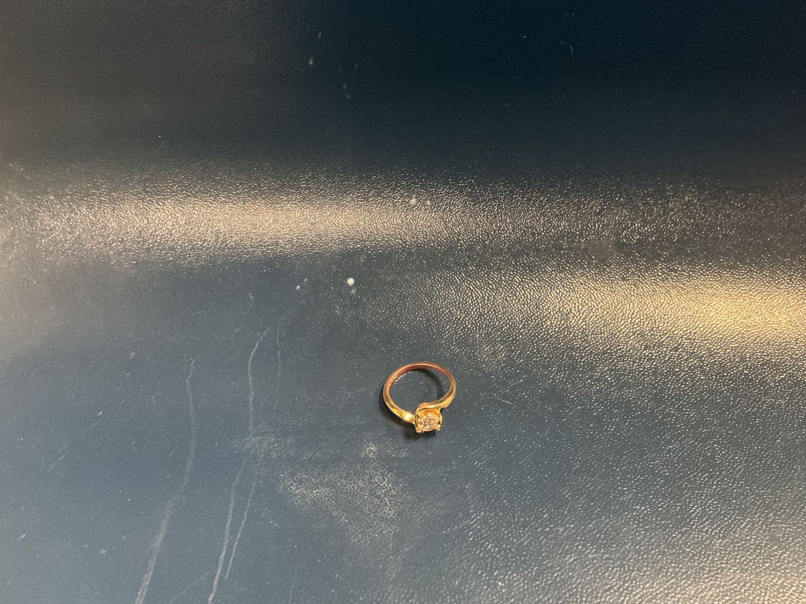 Fake gold ring cubic zirconia