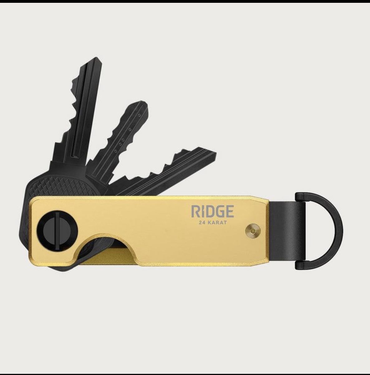 RIDGE 24 Karat Gold KeyCase Smart Key Organizer - Compact & Secure Key Holder