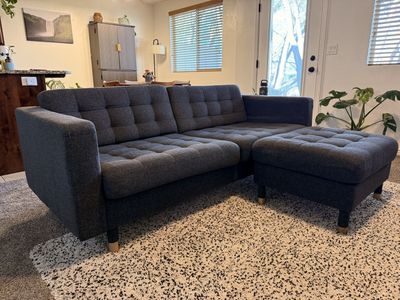 Couch with ottoman