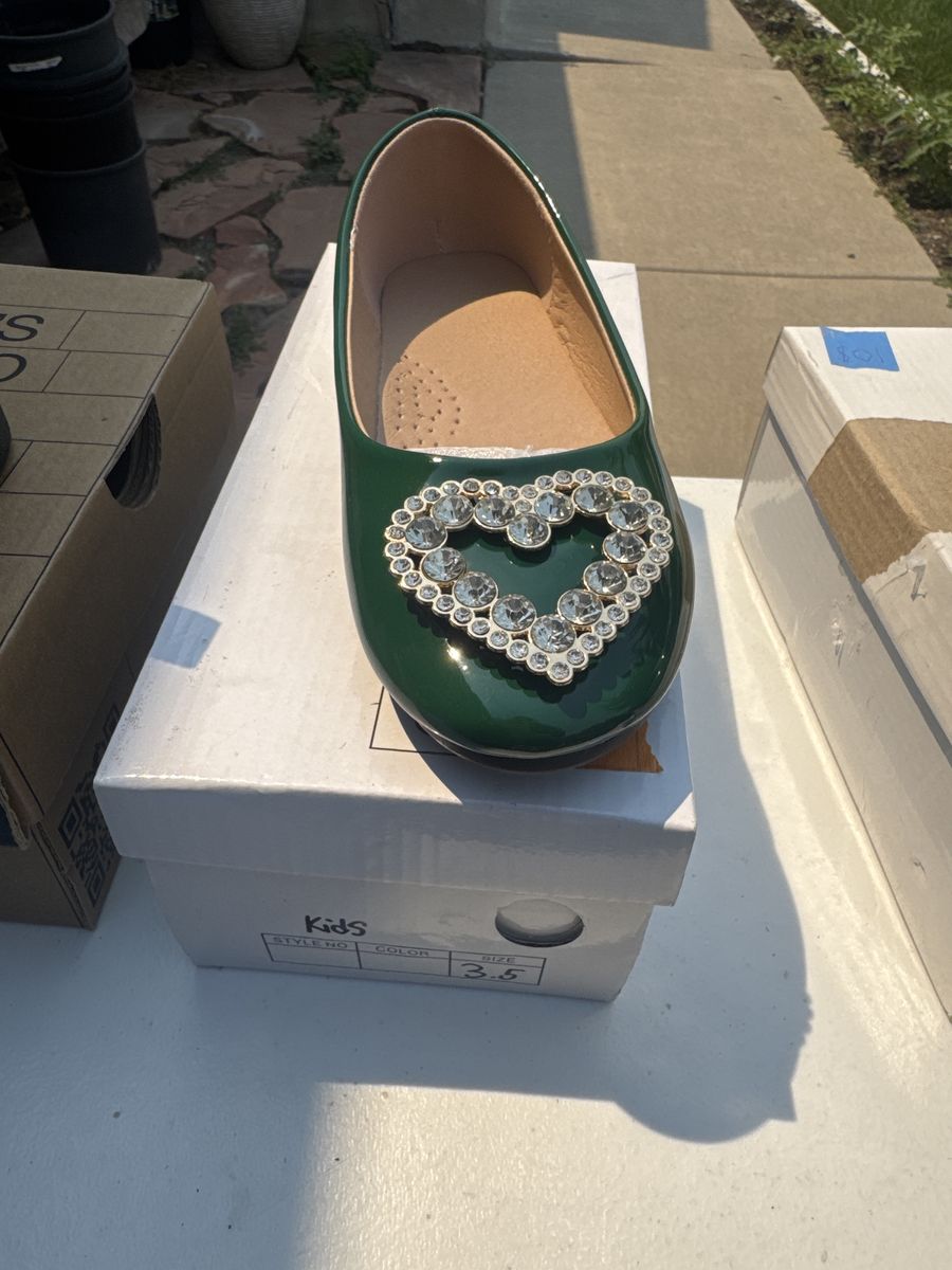 Green slip ons