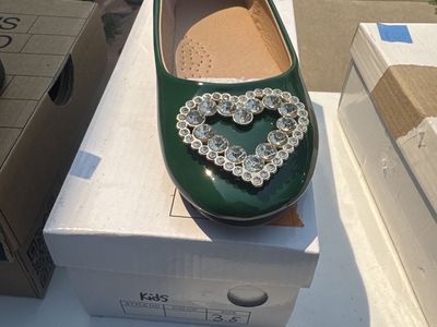 Green slip ons