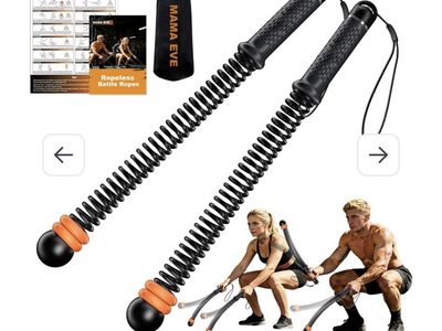 MAMA Eve Upgraded Ropeless Battle Ropes Workout Set with Bag & Poster