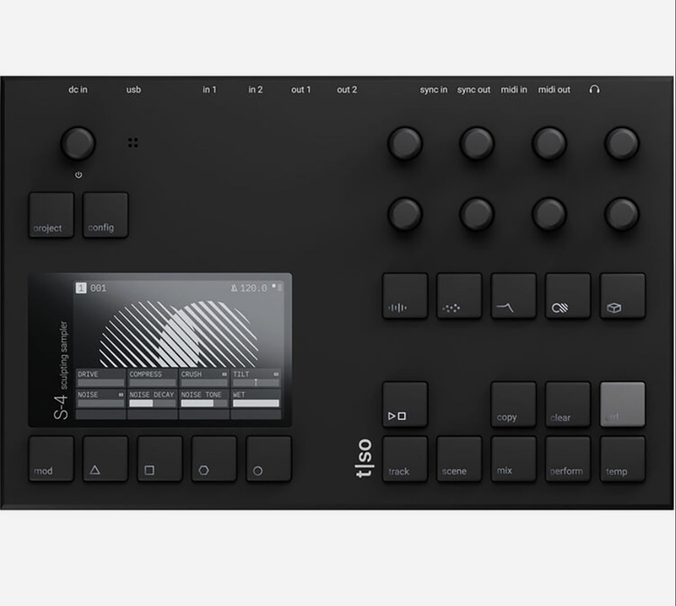 Torso Electronics S-4 Sculpting Sampler Audio Instrument (Black)