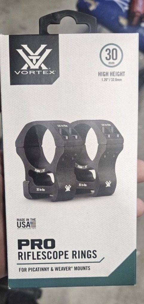 Vortex Pro 30mm Scope rings- High